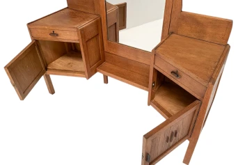 Art Deco Amsterdamse School Dressing Table or Vanity by J.J. Zijfers, 1920s